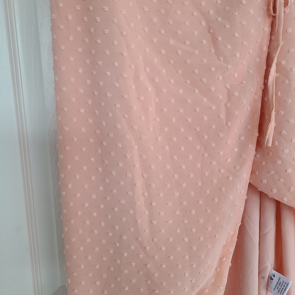 Privacy Please Revolve Raskia Gown Maxi Wrap Dress Blush Pink Medium NEW NWT - Picture 9 of 11